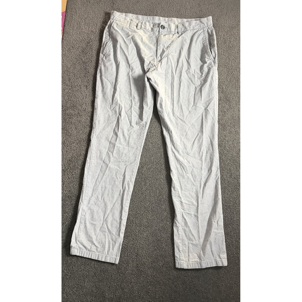 Old Navy Ultimate Slim Built-In Flex Chino Pants Light Grey 34x30 Mens